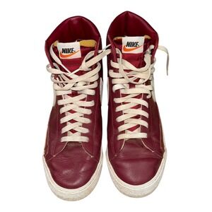 Nike Blazer Mid Premium Mens 10 Shoes Pre-Owned CW4649-991 Leather High‎ Top